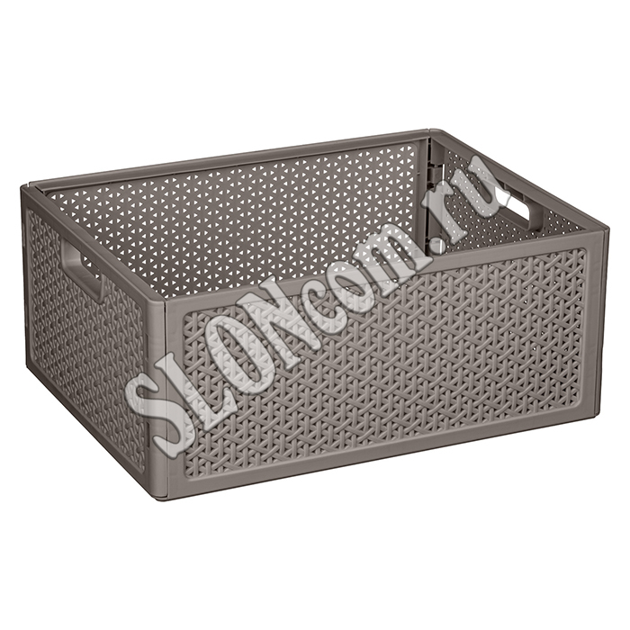 Ящик складной Wenge 10 л, 320х240х130 мм (серый) - Фото