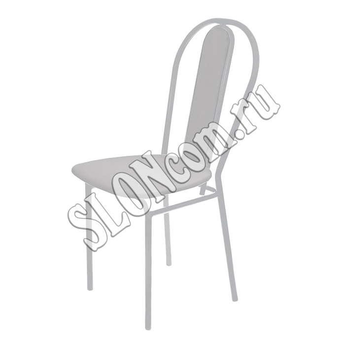 Стул Ника 3-1 мягкое сиденье и спинка, светло-серый/матовый серый, СТ3-1/СС - Фото