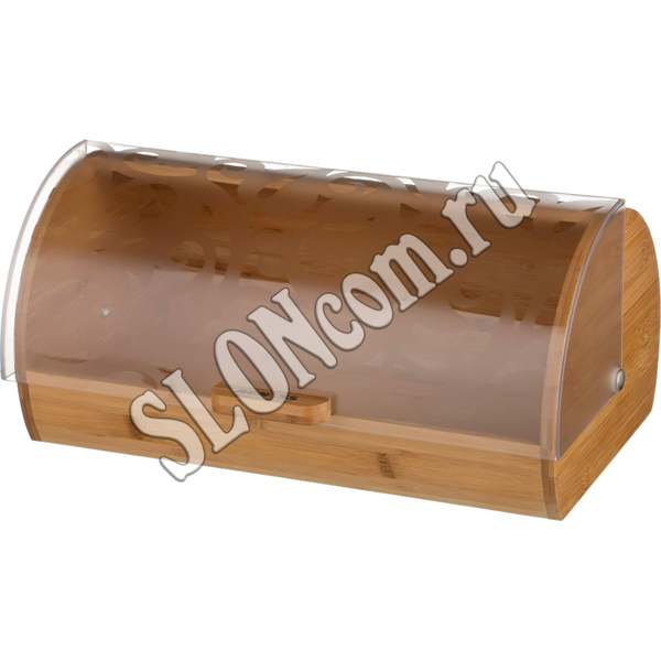 Хлебница деревянная с пластиковой крышкой 36*21*17 см