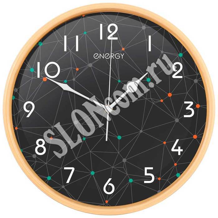 Часы настенные кварцевые Energy  модель ЕС-107 круглые - Фото