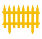 Забор декоративный Gotika желтый 4 секции, длина 1,8 м