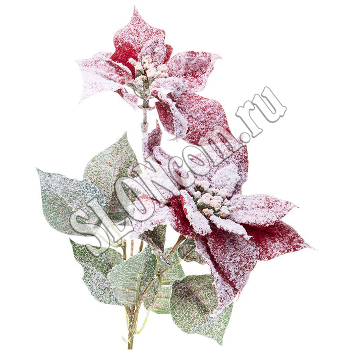 Цветок искусственный Пуансетия, 54 см, 210-215 - Фото