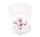 Горшок цветочный для орхидеи 1,8л с поддоном (прозрачный)