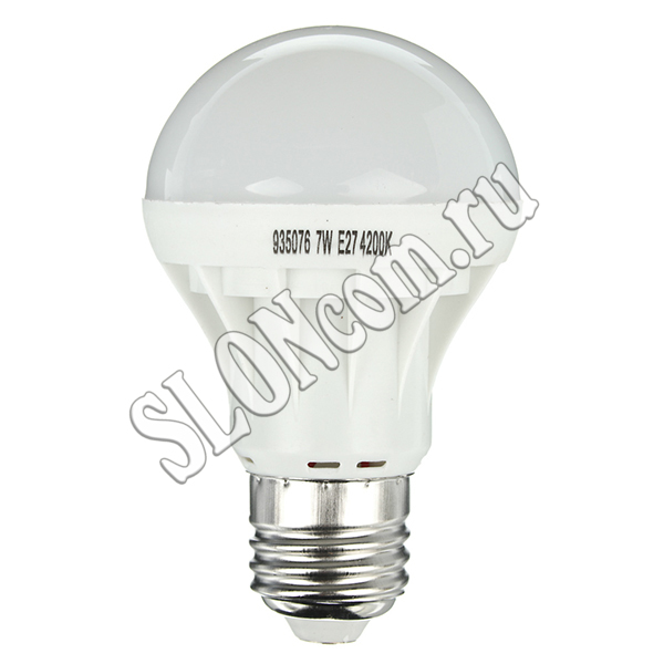 Лампа светодиодная A65, 7W, E27, 400lm, 4200К, Promo - Фото