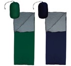 Спальный мешок-одеяло 180*70 см (180*140 см) зелёный/серый, синий/серый, СМ001