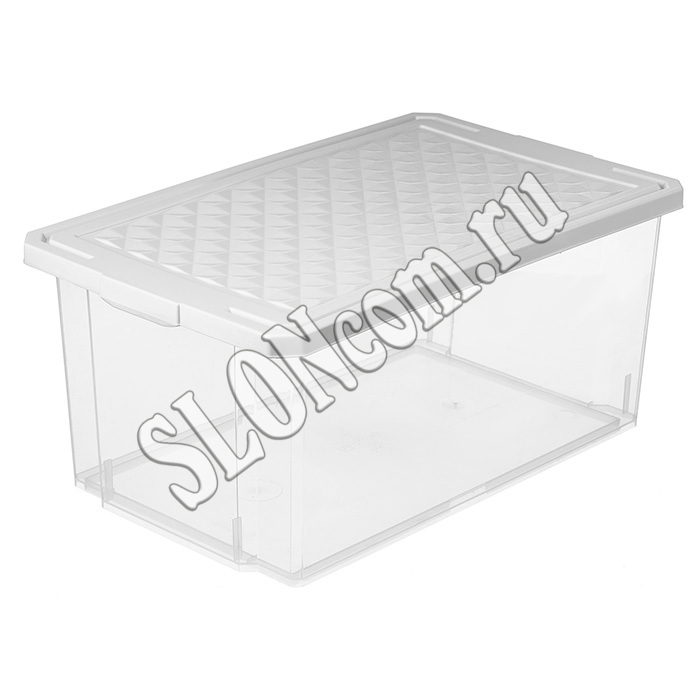 Ящик для хранения Rambai 12 л, 402х250х180 мм, светло-серый - Фото