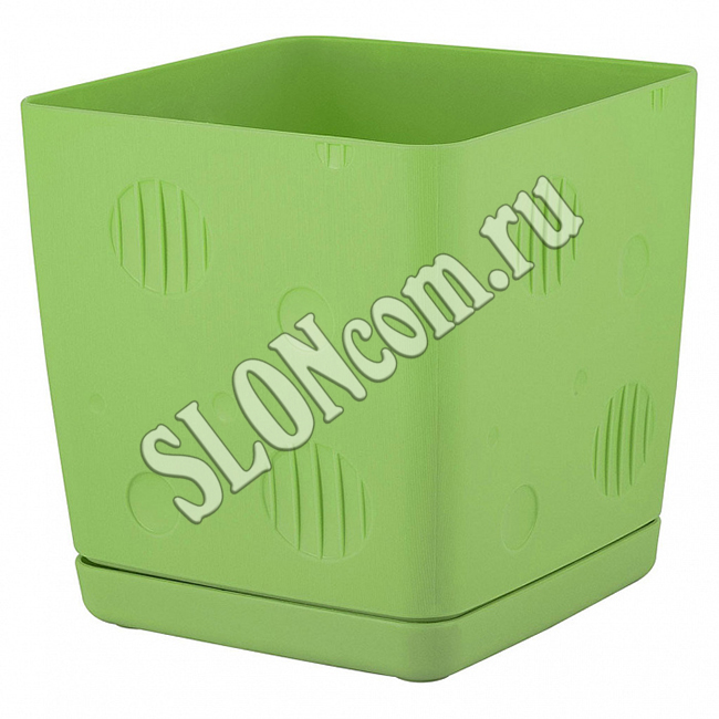 Горшок для цветов InGreen MICROCOSM, 0,5 л, зеленая фисташка - Фото