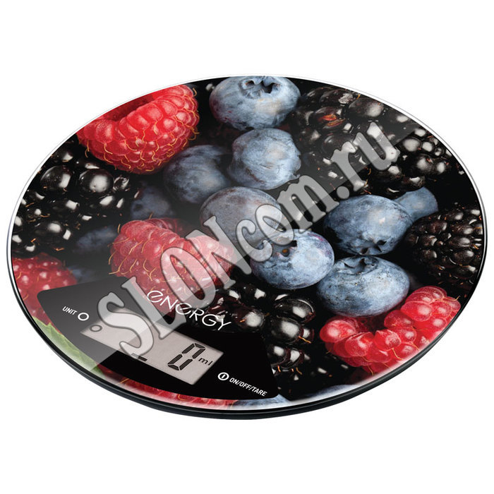 Весы кухонные электронные Energy EN-403 (ягоды) круглые - Фото
