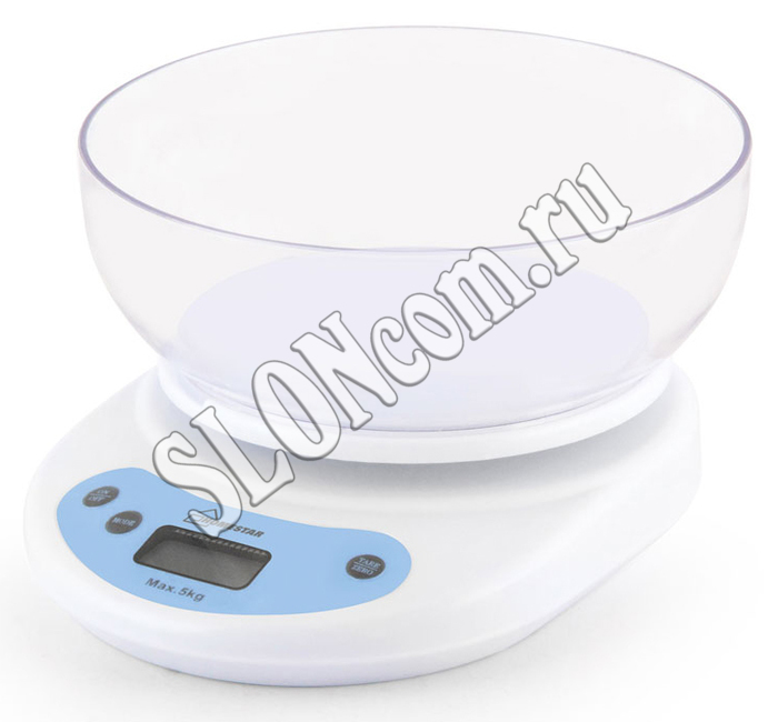 Весы кухонные электронные HomeStar HS-3001, 5 кг (белые) - Фото