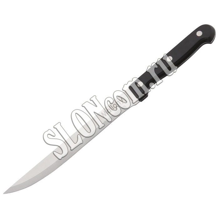 Нож разделочный большой из нержавеющей  стали, ручка бакелит, модель MAL-02B - Фото