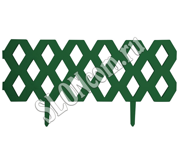 Забор Ромб декоративный гибкий L 1,2 м, H 22 см, темно-зеленый - Фото