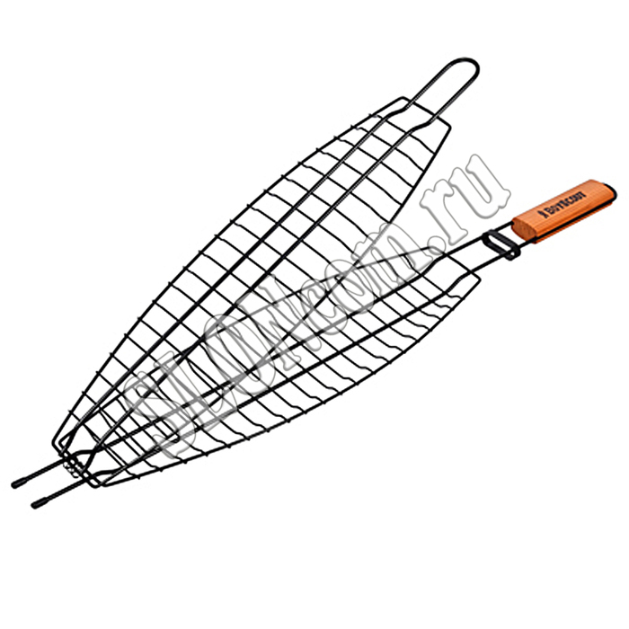 Решетка-гриль для рыбы, большая, с антипригарным покрытием 65(+5)x42x8-15x3,5cм BOYSCOUT - Фото