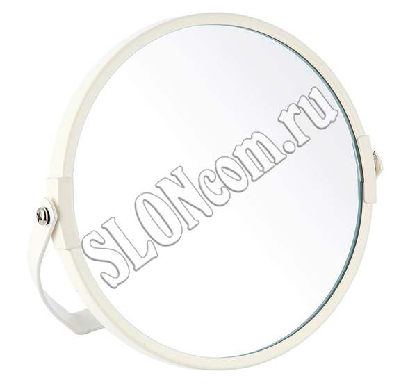 Зеркало косметическое M-1602P двухстороннее D 15 см, металл,стекло - Фото