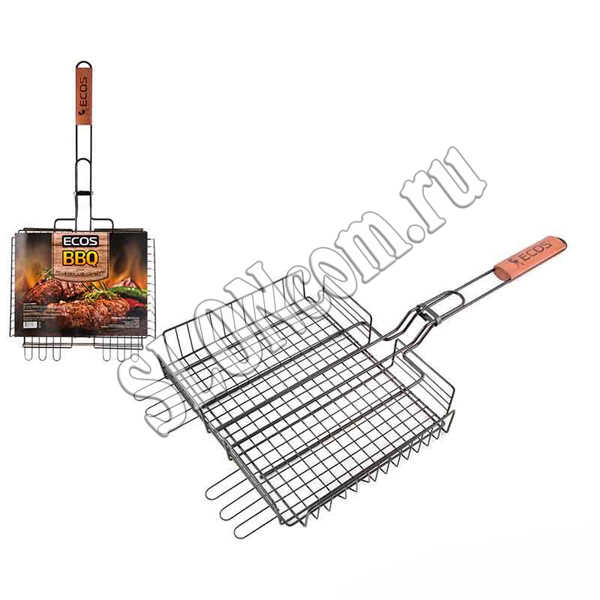 Решетка для барбекю с антипригарным покрытием, 31x24x5 см, Ecos-22139D - Фото
