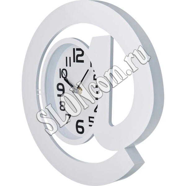 Часы настенные кварцевые Собачка D 30 см, белый - Фото