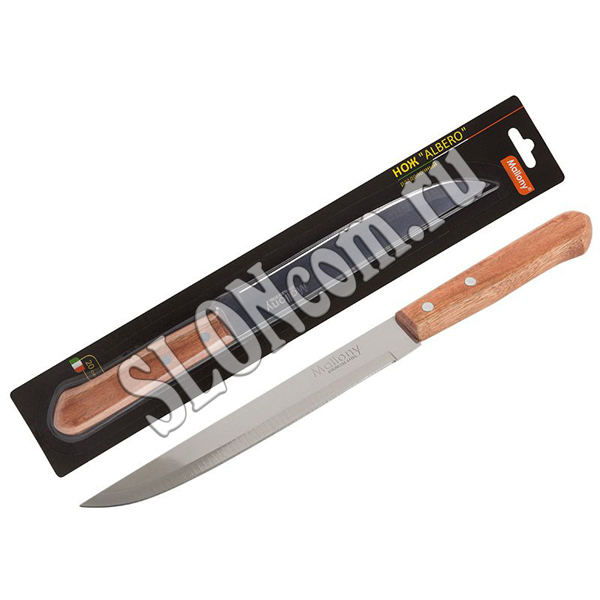 Нож разделочный Albero, 20 см, деревянная рукоятка, MAL-02AL, Mallony - Фото