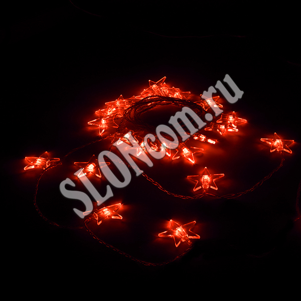 Гирлянда электрическая Звезды 6 м, 35 теплых Led ламп, Vegas - Фото