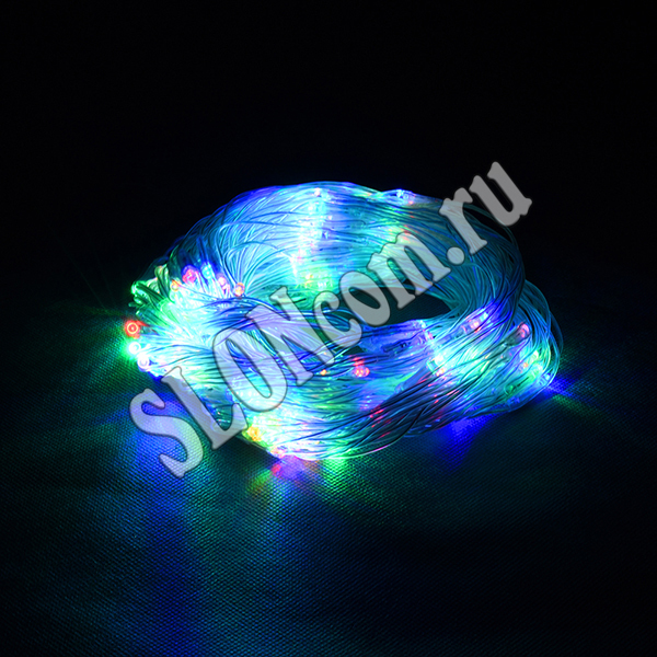 Гирлянда электрическая Сеть 2*1,5 м, 176 разноцветных Led ламп, Vegas - Фото