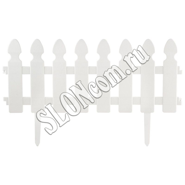 Забор Штакетник декоративный L 2 м, H 21 см, белый - Фото