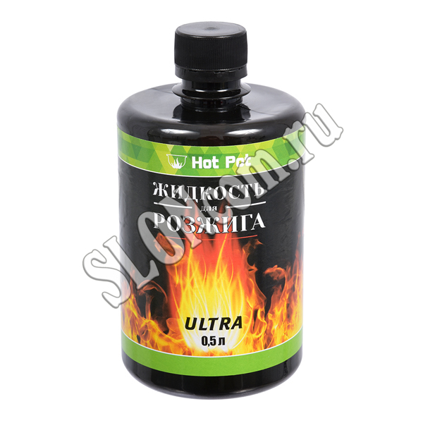 Жидкость для розжига Ultra 0,5 л, углеводородная, Hot Pot - Фото