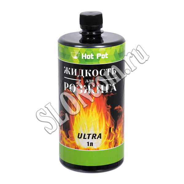 Жидкость для розжига Ultra 1 л углеводородная, Hot Pot - Фото