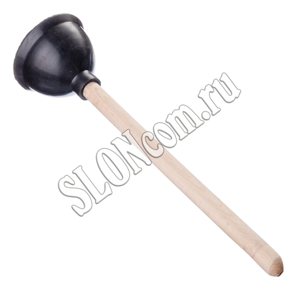 Вантуз черный деревянная ручка 42 см, Домашний Сундук, ДС-299 - Фото