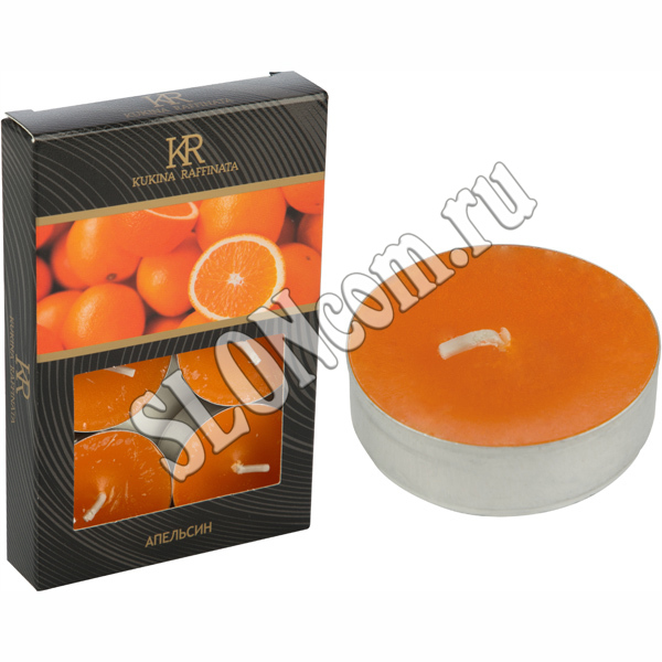 Свечи чайные ароматические Апельсин 6 шт - Фото