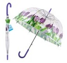 Зонт Фиолетовый букет полуавтомат D 80 см FX24-36