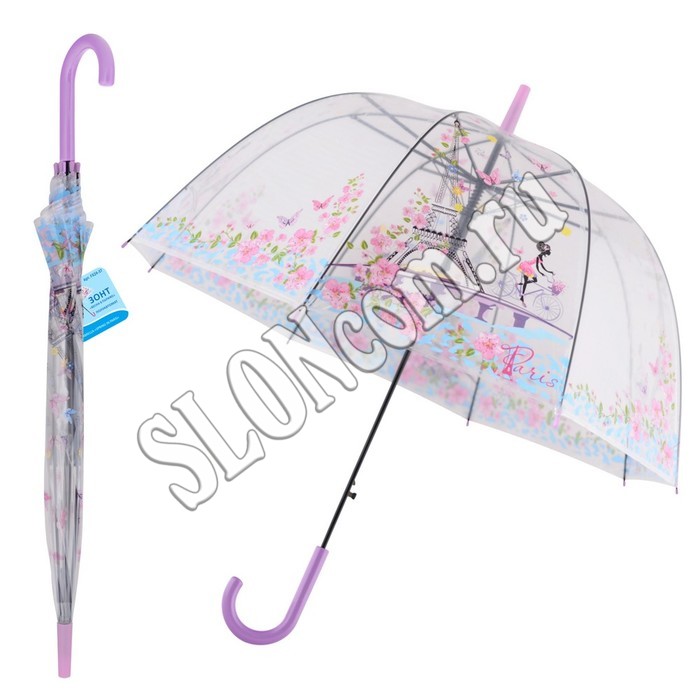 Зонт Весна в Париже полуавтомат D 80 см FX24-37 - Фото