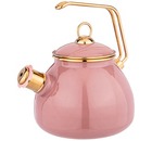 Чайник эмалированный Deluxe 3 л со свистком, французская роза, Agness, 951-122