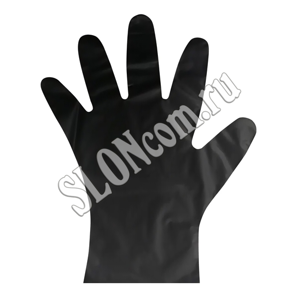 Перчатки одноразовые, эластомер, Черные, размер M, набор из 100 перчаток  Aviora - Фото