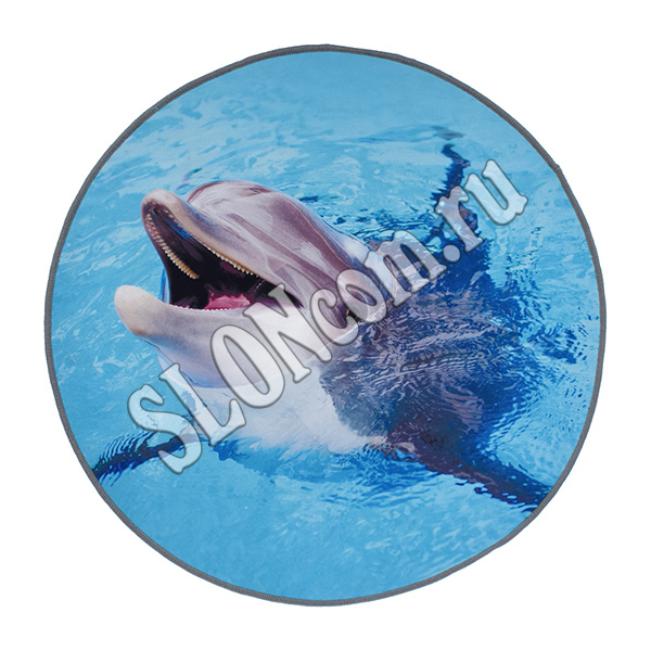 Коврик влаговпитывающий Velur SPA,  круглый, Дельфин, d 60 см, Vortex - Фото