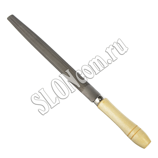 Напильник с деревянной ручкой полукруглый, 200 мм, №2, Ермак - Фото