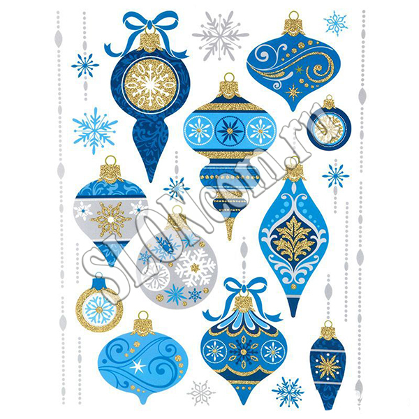 Наклейка интерьерная новогодняя Зимняя сказка 41х29 см - Фото