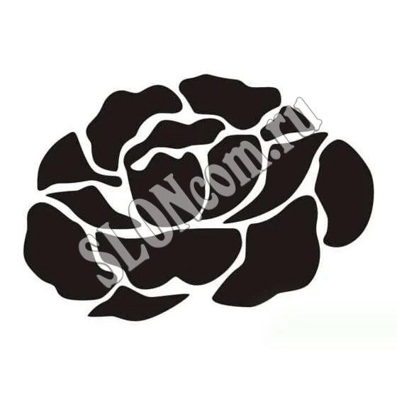 Трафарет виниловый Одинокая роза 300*300*0,5 мм, гибкий - Фото
