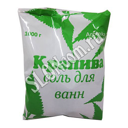 Соль для ванн Крапива, Аромика, 1000 г - Фото