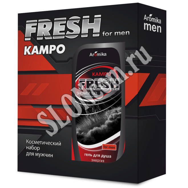 Подарочный набор FRESH KAMPO (шампунь 300 мл + гель-душ 300 мл), для мужчин - Фото