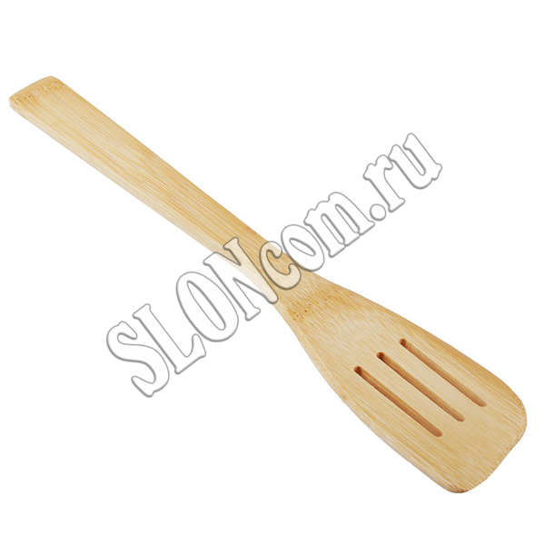 Лопатка с прорезями, бамбук, 30 см, Vetta - Фото