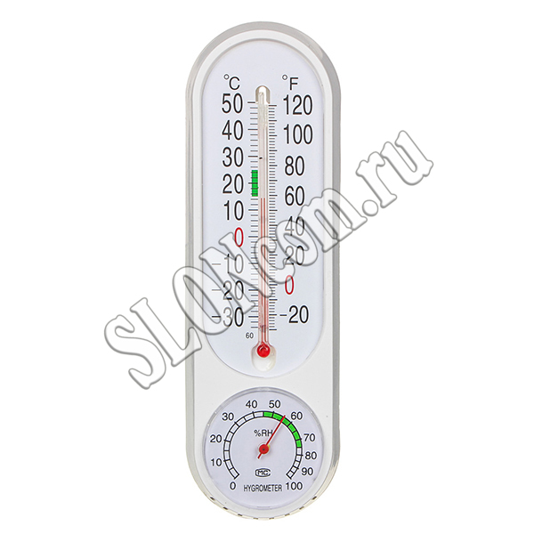 Термометр вертикальный, измерение влажности воздуха, 23x7 см, на блистере, Inbloom - Фото