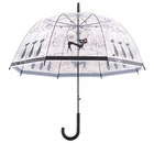 Зонт Изящная кошка полуавтомат 80 см, FX24-35
