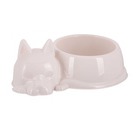 Миска для кошек Мур-мяу, 0,5 л (светло-бежевый)