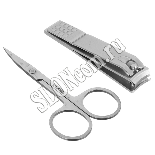 Набор маникюрный 2 предмета: ножницы, книпсер, ЮниLook 305-386 - Фото