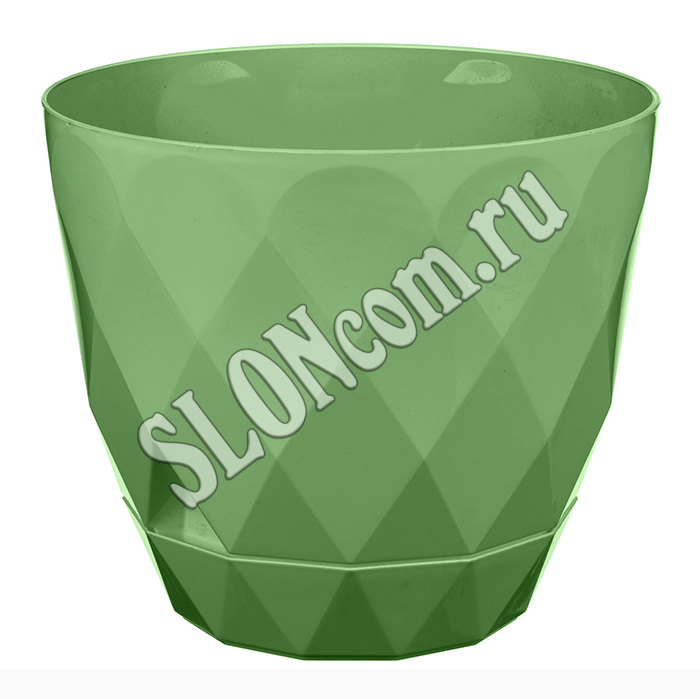Горшок для цветов Laurel с поддоном D 175 мм, 2.3 л, зеленый - Фото