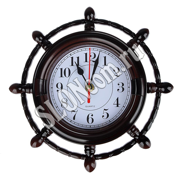 Часы настенные Штурвал 25x25 см, Ladecor Chrono 581-111 - Фото