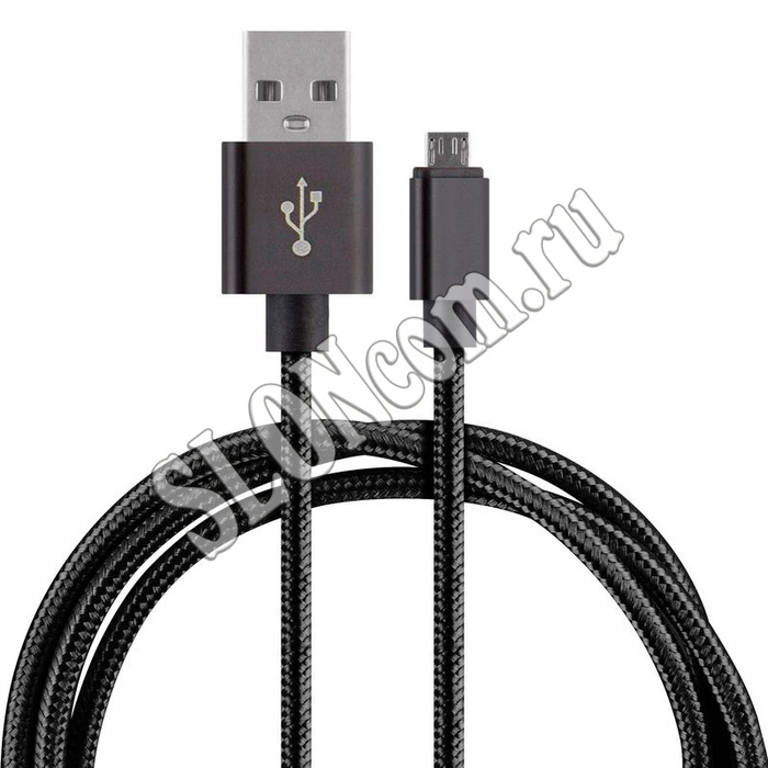 Кабель USB/MicroUSB черный, Energy ET-25 - Фото