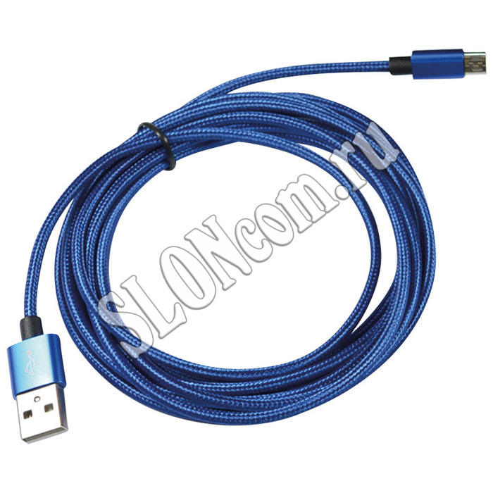 Кабель USB/Lightning синий, Energy ET-27 - Фото