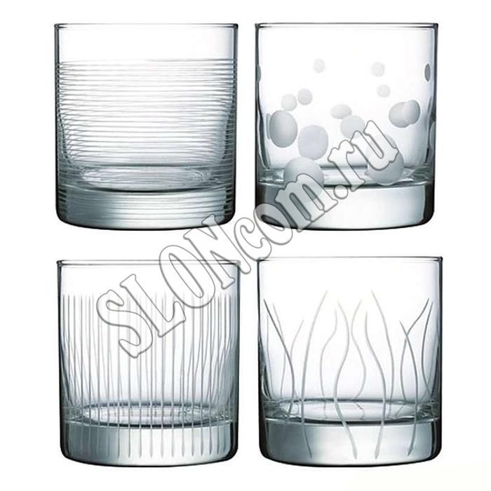 Набор 4-х стаканов низких Лаунж клаб 300 мл, Luminarc N5288 - Фото
