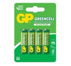 Батарейки GP GreenCell 4 шт, тип АА (R06) на блистере