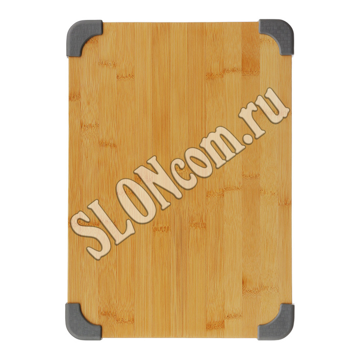 Доска разделочная 35х25х1,5 см, бамбук, силикон, Satoshi  851-187 - Фото