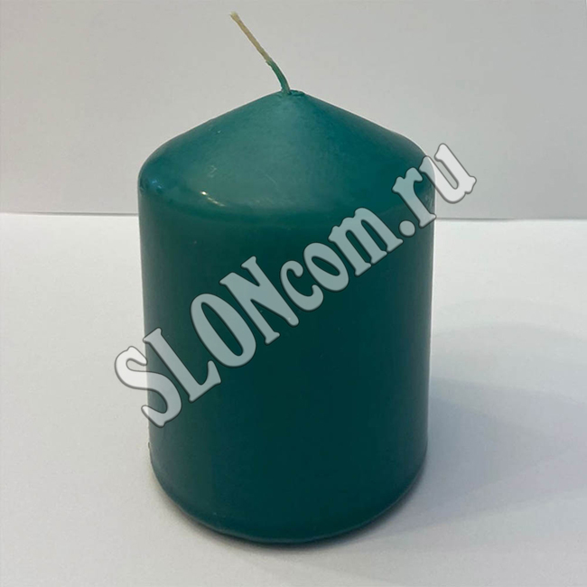 Свеча пеньковая 7х10 см, парафин, зеленая, Ladecor - Фото